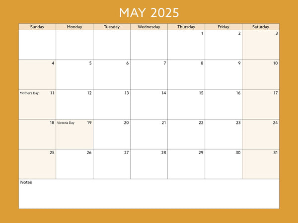 2025 Toronto Neighbourhood Calendar