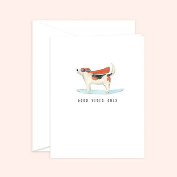Good Vibes Only Card | Beagle | Any Occasion Card - 0