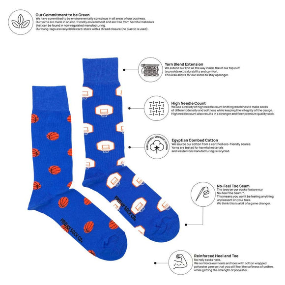 Men's Basketball Mismatched Socks
