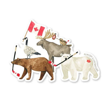 The Eh Team Canadian Animal Sticker - 0