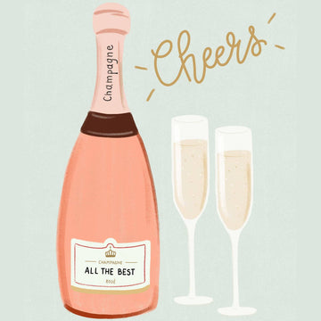 Cheers Champagne Congratulations Card - 0
