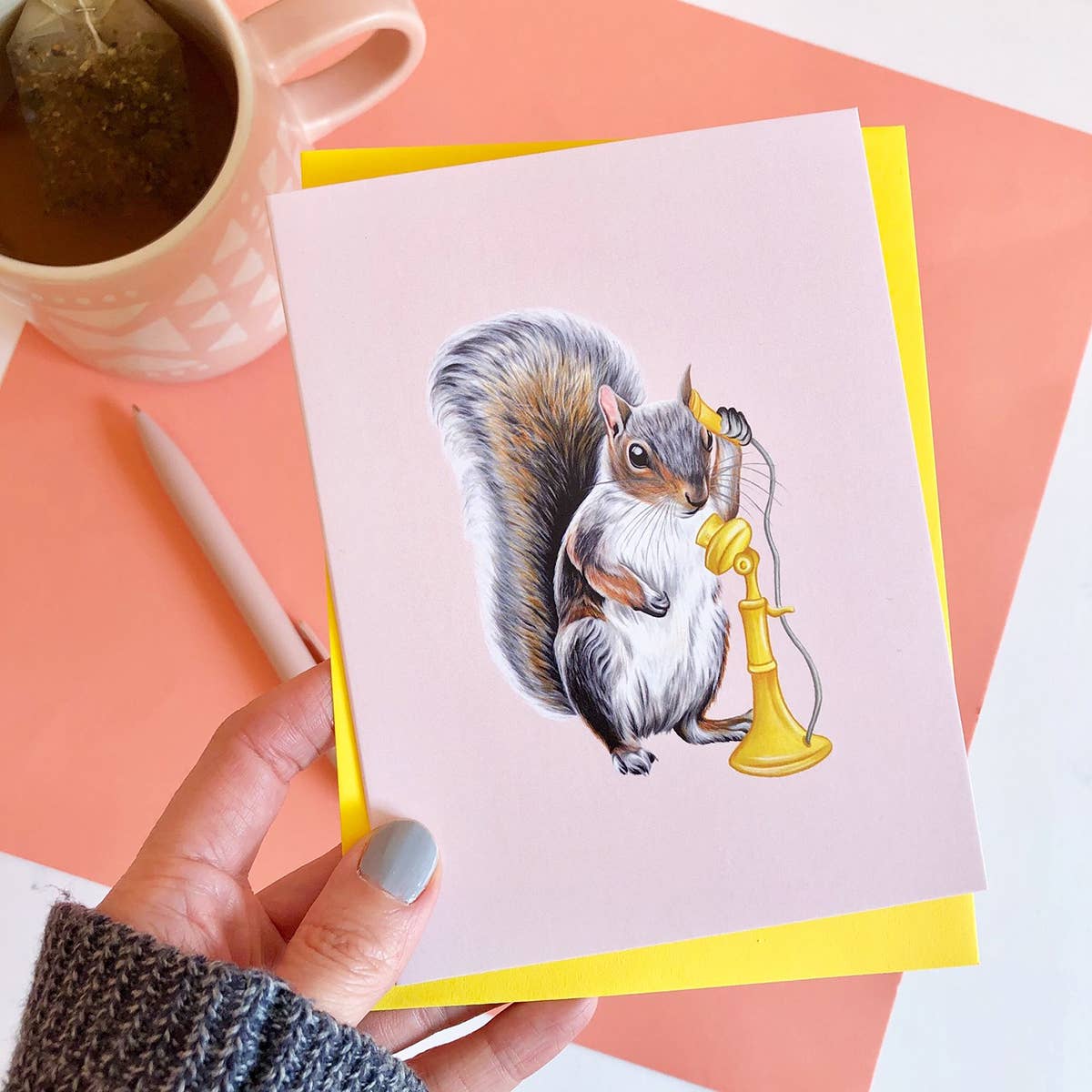 Squirrel on the Phone Card