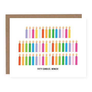 Fifty Candles Wowza Card