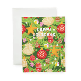 Let's Shellebrate Tree Decorations - - Illustrated Holiday Card