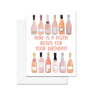 Here Is A Dozen Roses For Your Birthday - Greeting Card