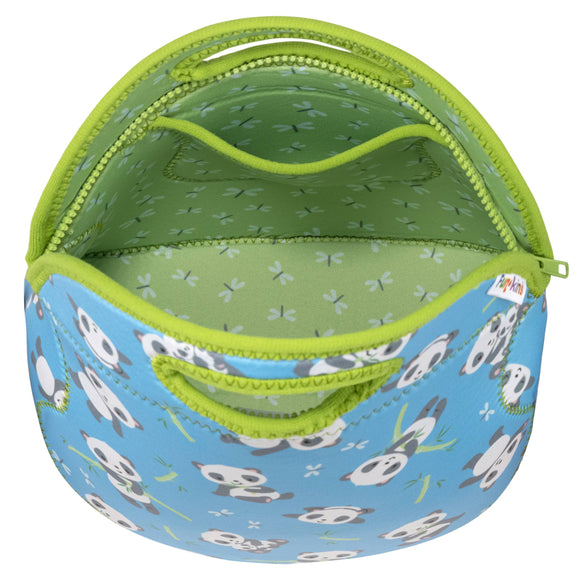 Large, Machine Washable Lunch Bag for Kids - Pandas
