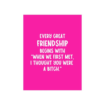 Every Great Friendship Card
