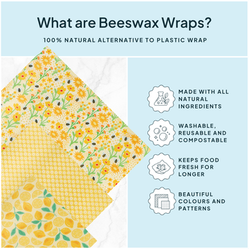Beeswax Wrap Variety Set - Yellow - 0