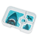Leakproof Yumbox Tapas Bento Lunch Box - Monte Carlo Blue - 4 Compartment with Shark Tray-3