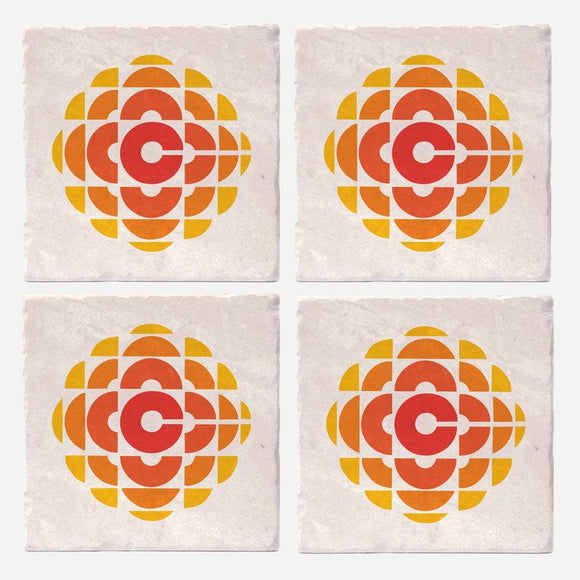 CBC Retro Gem 1974 to 1986 Logo Coasters