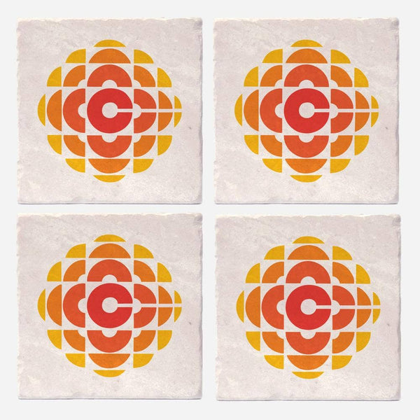 CBC Retro Gem 1974 to 1986 Logo Coasters