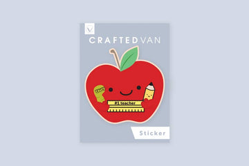 Apple "#1 Teacher" Vinyl Sticker