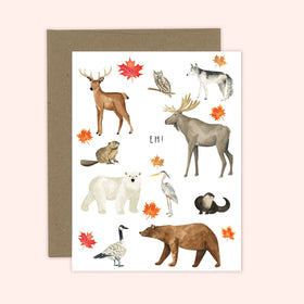 Canada Eh! Card | Canadian Animals