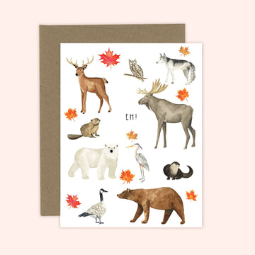 Canada Eh! Card | Canadian Animals