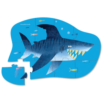 12 PC Mini Puzzle - Shark City - 0