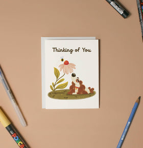 Thinking of You Puppy - Illustrated Everyday Card - 0