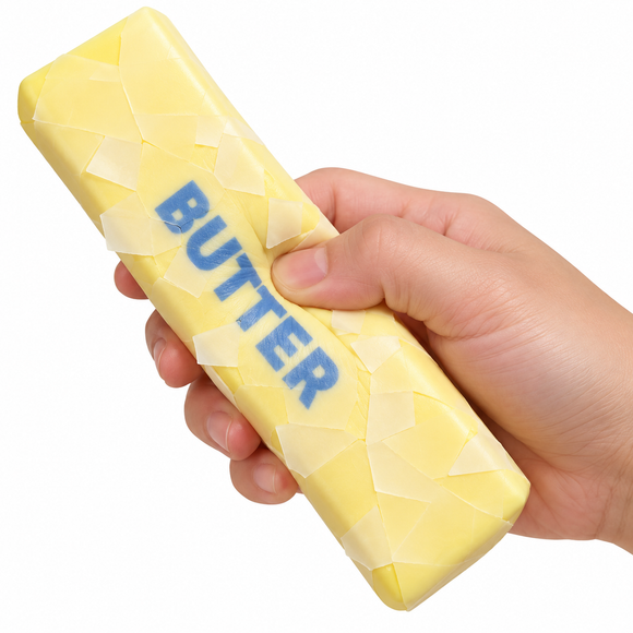 Butter Stick Squishy Toy – Crackle Coating & Slow Rise
