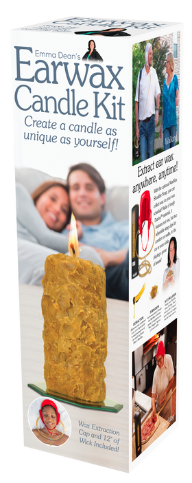 Prank Gift Bottle Box: Earwax Candle Kit - 0
