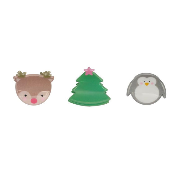 Festive Christmas Claw Clips 3-Pack