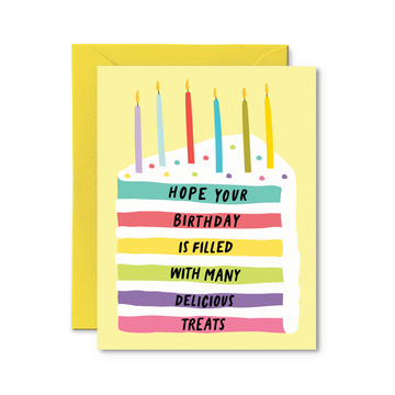 Many Delicious Treats Birthday Card