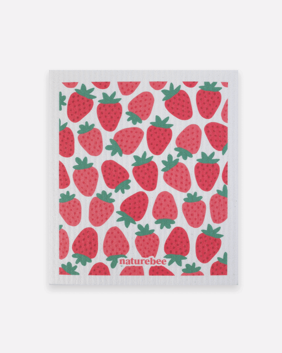 Swedish Sponge Dishcloth - Strawberries