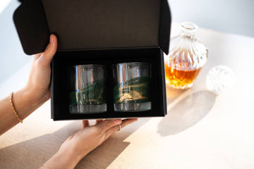 Resin Coated Old Fashioned Whisky Glasses  (set of 2) - 0