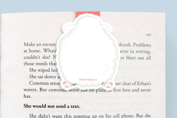 Knitting Sheep - Jumbo Magnetic Bookmark