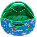 Large, Machine Washable Lunch Bag for Kids - Dinosaurs, Blue-3