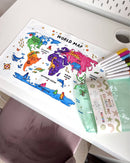 Magic Coloring Mat - Silicone Washable & Reversible Coloring Placemat and Markers Set-3