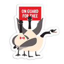 On guard for thee Canadian geese vinyl sticker-1