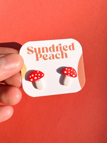Clay Mushroom Studs - 0