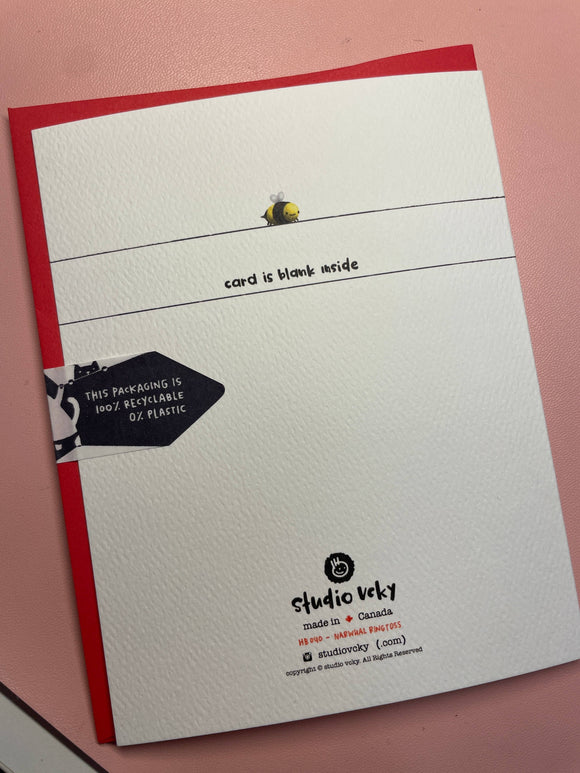 Greeting Card - Narwhal Seagull Ringtoss