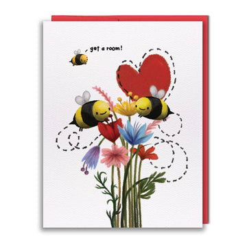 Greeting Card - Get A Room, Bees