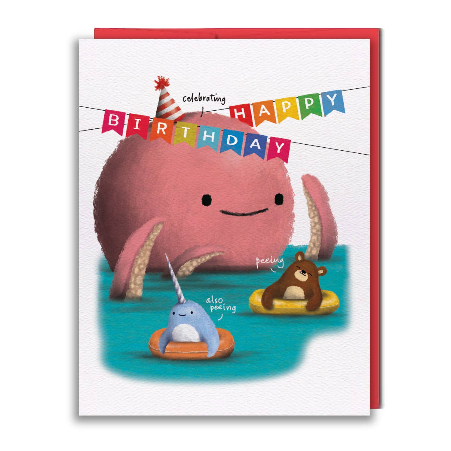 Greeting Card - Peeing (Octopus, Narwhal, Bear)