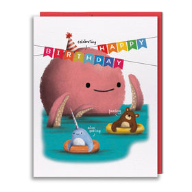 Greeting Card - Peeing (Octopus, Narwhal, Bear)