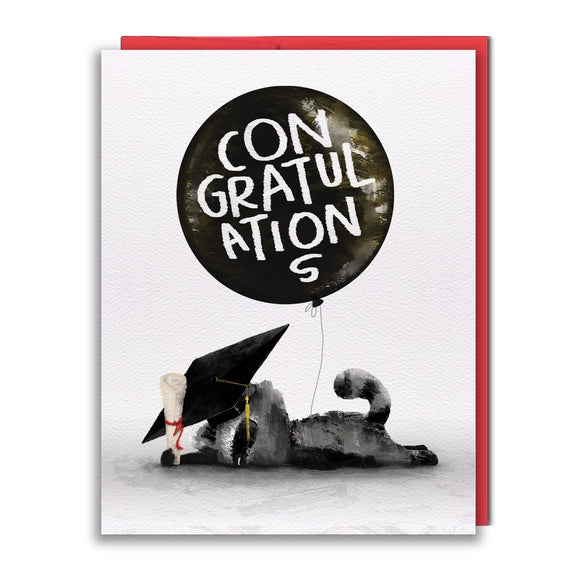Greeting Card - Raccoon Flat Grad