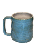 Handmade Stoneware Wavy Coffee Mug-11