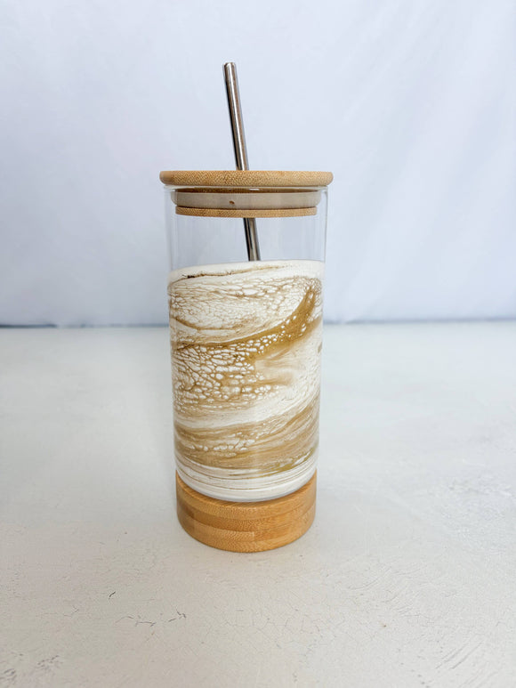 Resin Accented Glass Tumblers