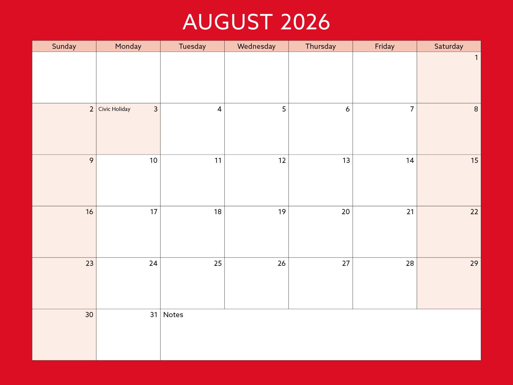 2026 Toronto Neighbourhood Calendar - 12" X 9"
