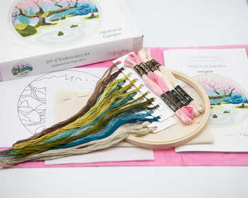 Japanese Garden DIY Embroidery Kit - 0