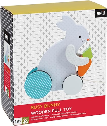 Busy Bunny Wooden Pull Toy - 0