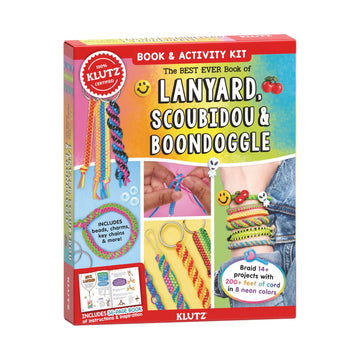 Best Ever Book of Lanyard, Scoubidou & Boondoggle - Colorful lanyard, scoubidou, and boondoggle craft kit with handmade Canadian gift appeal.