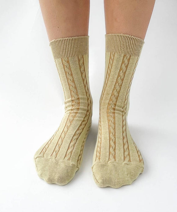 Cable Knit Dress Socks | Made in Canada | Various Colours