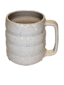 Handmade Stoneware Wavy Coffee Mug-8