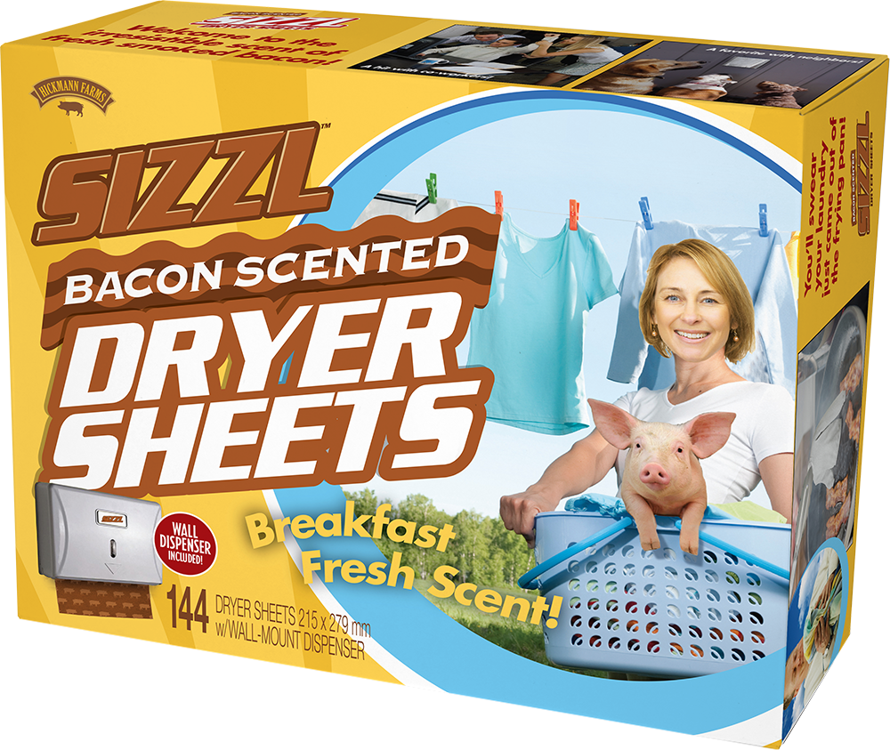 Prank Gift Box Sizzl Bacon Dryer Sheets