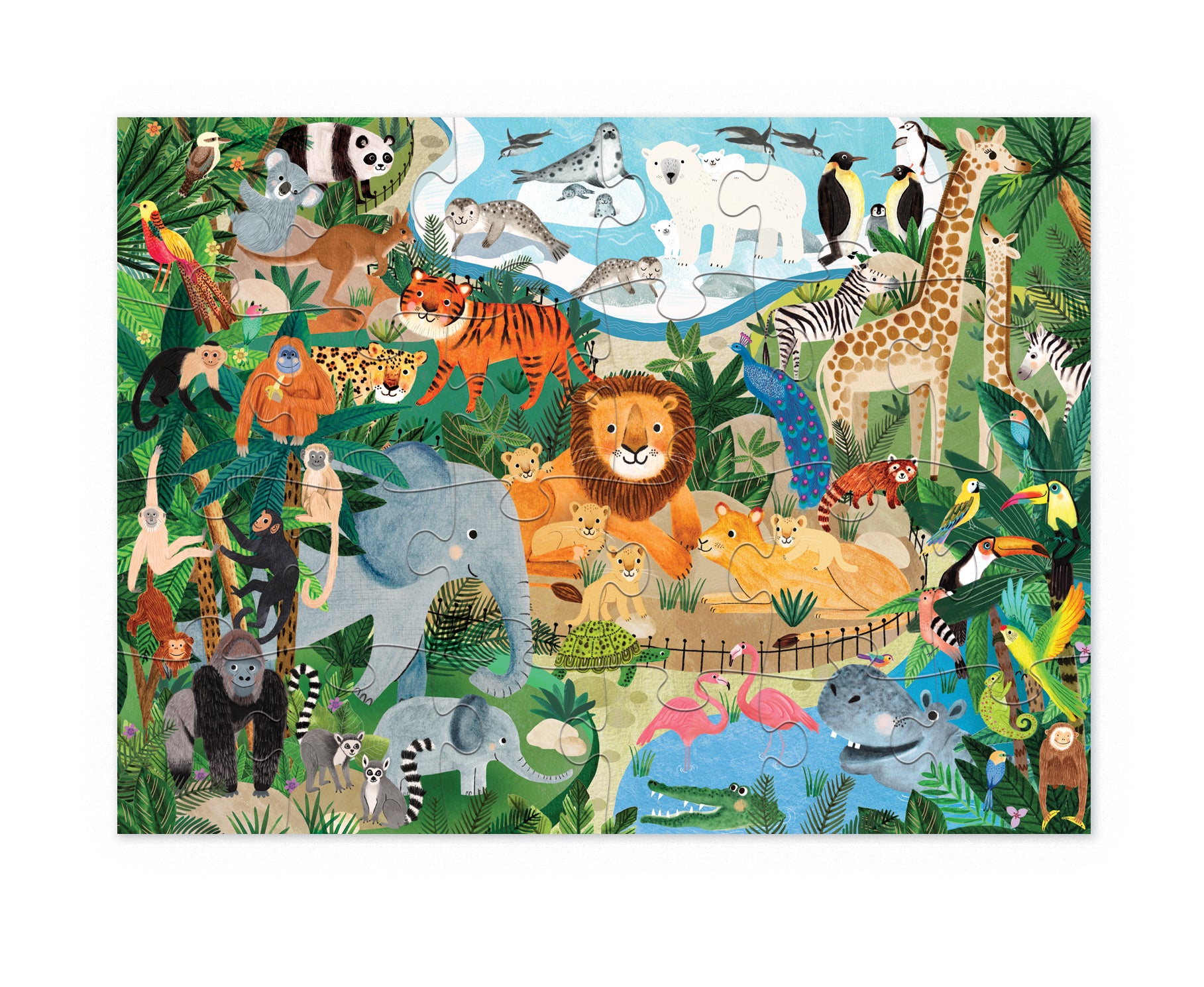 24 PC Puzzle: At the Zoo - 0