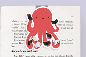 Octopus Reading Books - Jumbo Magnetic Bookmark