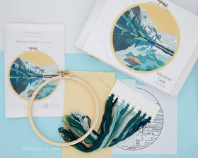 Moraine Lake - First Snow DIY Embroidery Kit - 0
