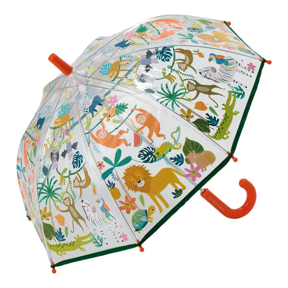 Colour Changing Umbrella - Jungle (Transparent)