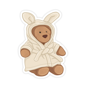 Cozy Robe Bear - Vinyl Sticker